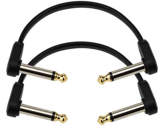 D'Addario 4\" Right Angle Flat Patch Cable (twin pack)