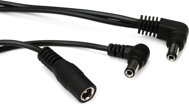 Truetone MC2 Angled to Straight 2-Plug Daisy Chain Power Extension Cable - 24\" 5