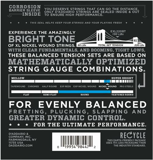 D'Addario EXL220BT Balanced Tension Bass String Set (40-95) 2