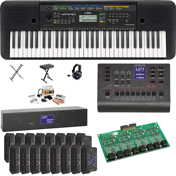 Yamaha LC4 Basic Music Lab for 16 Students and 1 Teacher with PSRE283 Keyboards