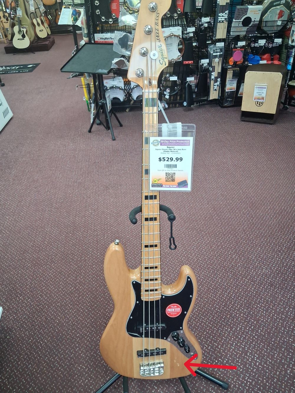 Squier Classic Vibe 70's Jazz Bass - Natural (B-Stock) 7