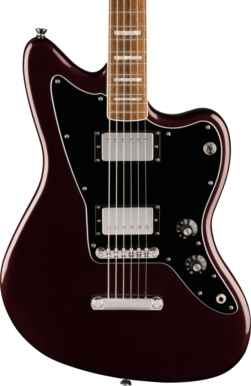 Squier Paranormal Baritone Jazzmaster HH Electric Guitar - Oxblood