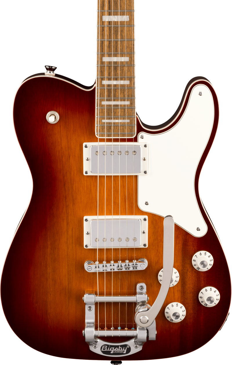 Squier Paranormal Troublemaker Telecaster Deluxe With Bigsby - Honey Sunburst