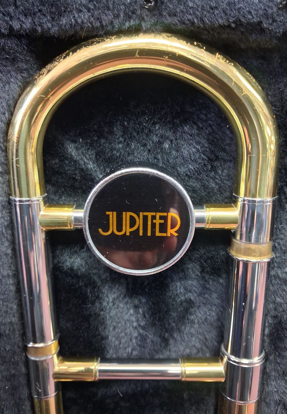 Used Jupiter JSL-432R Brass Tenor Trombone - With Hardshell Case and Mouthpiece 4