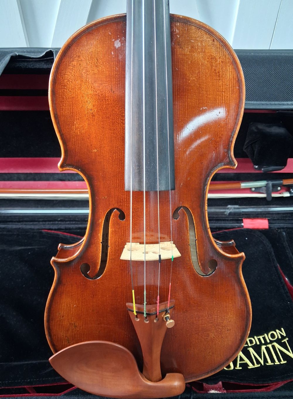 Used Otto Benjamin ML509LE Full Size Violin - With Hardshell Case and Wood Bow 2