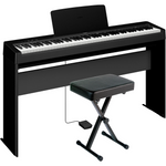 Yamaha P-143LXB 88 Key Digital Piano Bundle - Black