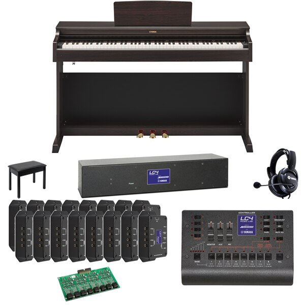 Yamaha LC4 Deluxe Music Lab for 16 Students and 1 Teacher with Yamaha YDP-165R Digital Pianos