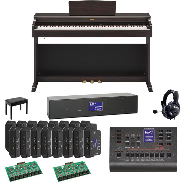 Yamaha LC4 Deluxe Music Lab for 24 Students and 1 Teacher with YDP165R Digital Console Pianos